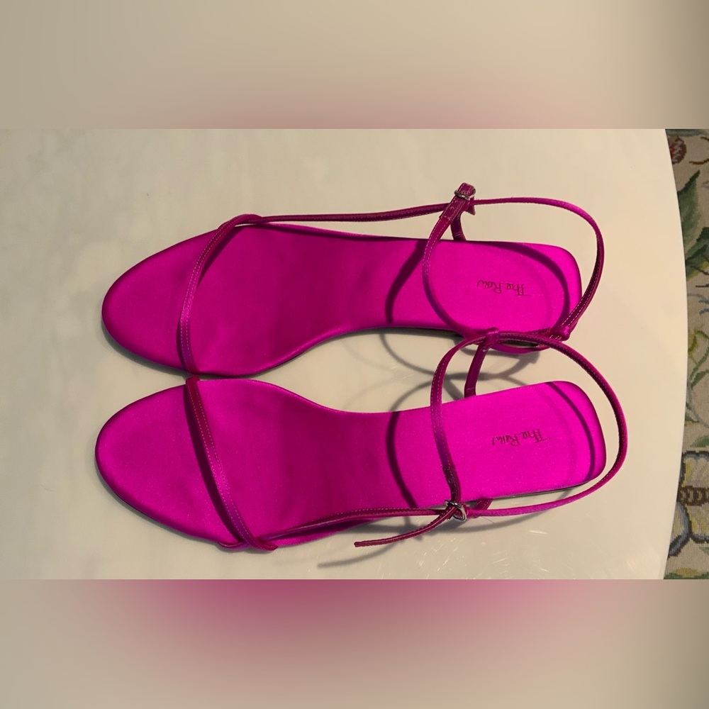 The Row Pink satin Sandals